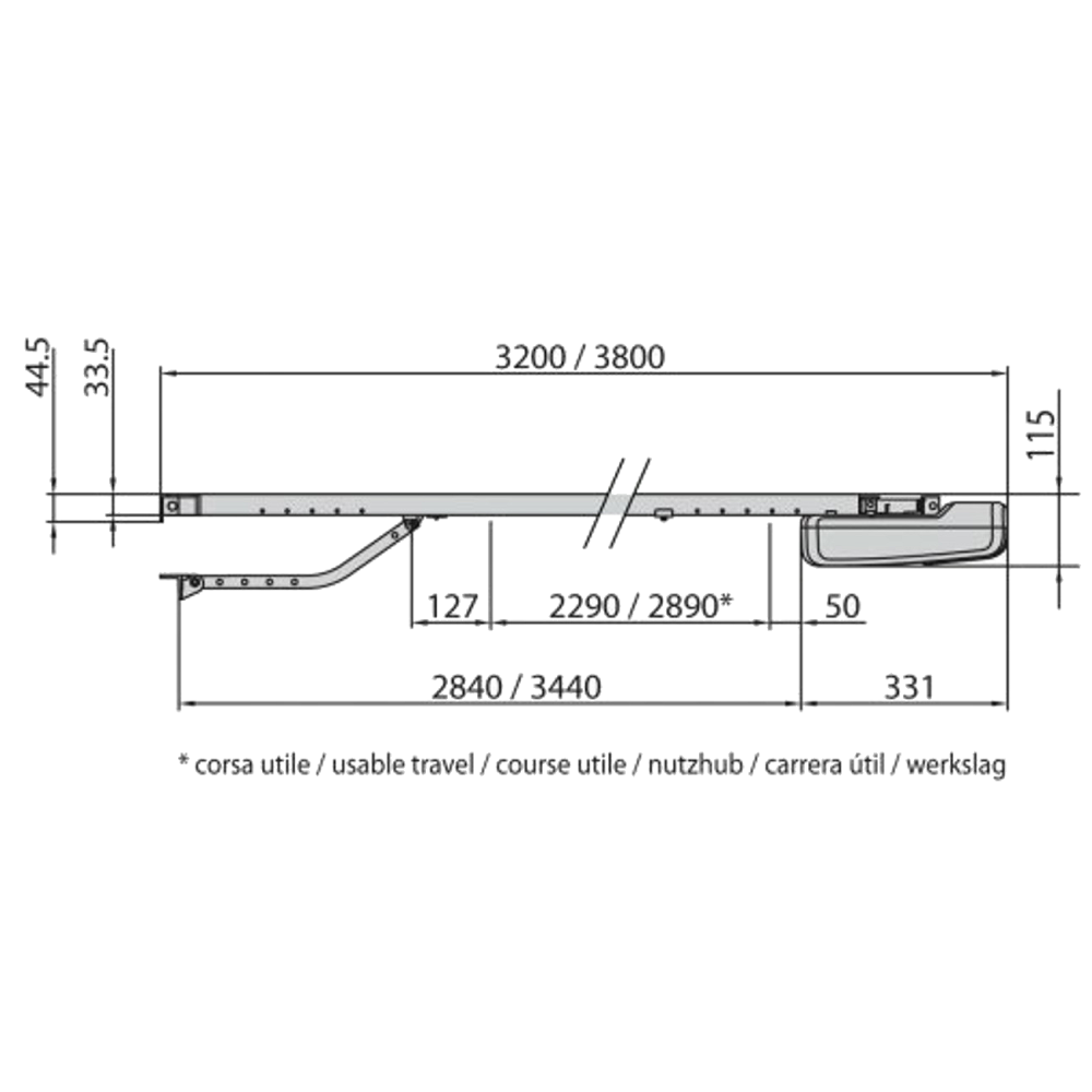 BFT BOTTICELLI BT A650 Up and Over Garage Door Kit